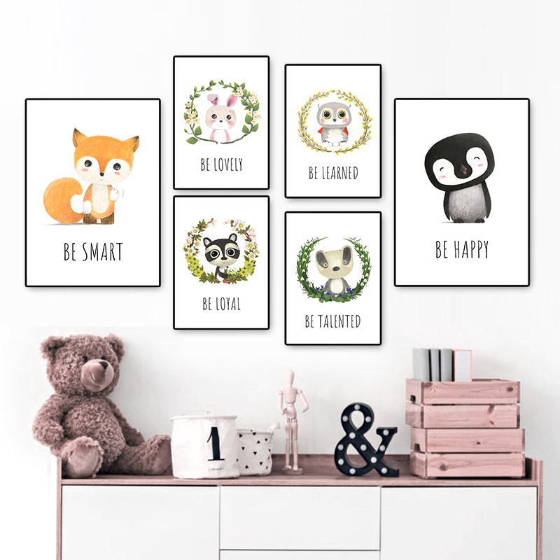 Baby Nursery Animal Pictures - Animal Canvas Poster and Print Rabbit