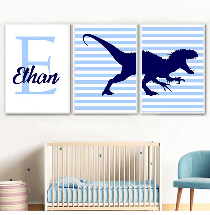 Baby Nursery Name Wall Art - Pittura su tela artistica Poster e