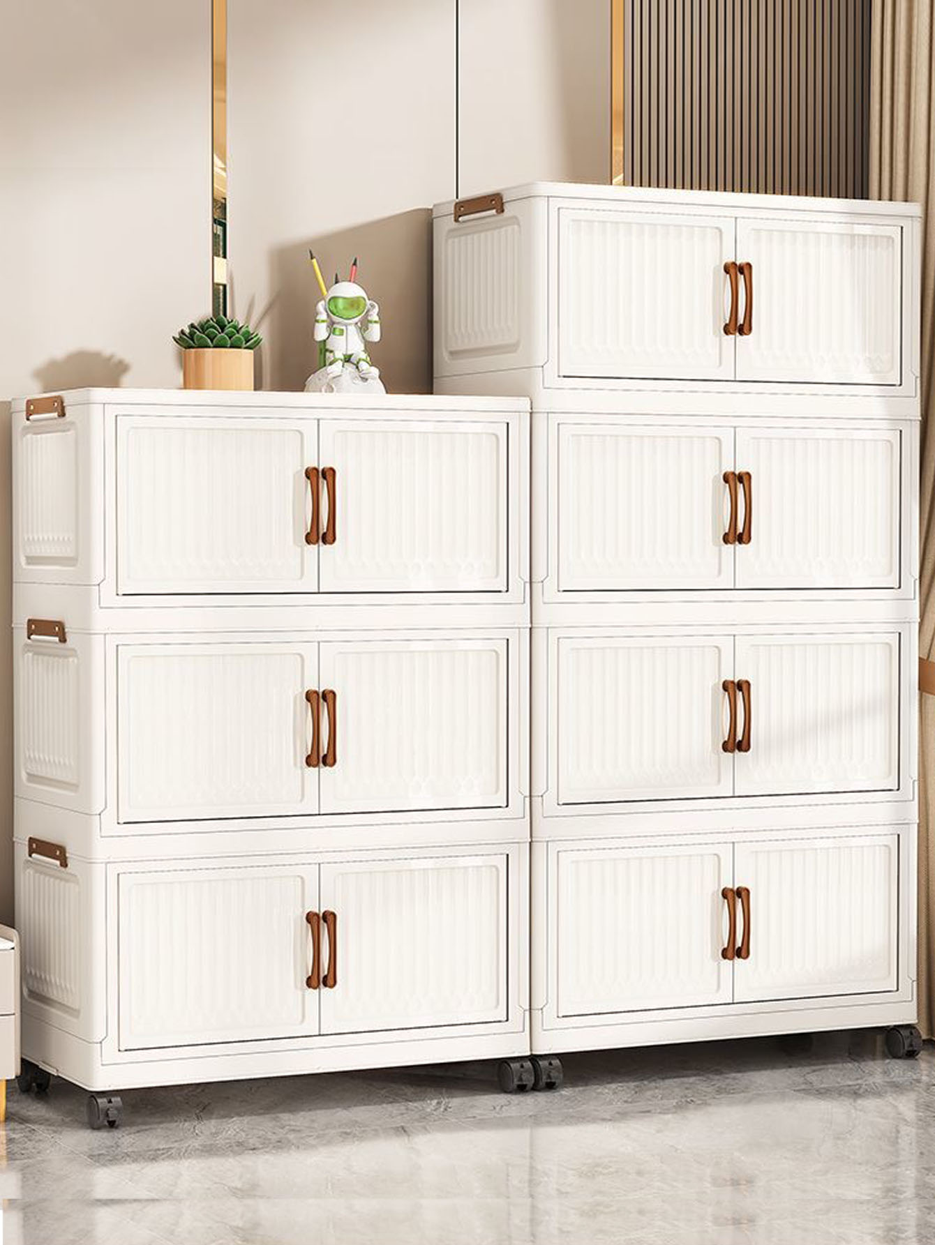 Closet Organizer Baby - Armadio Pieghevole Rinforzato a Più Livelli