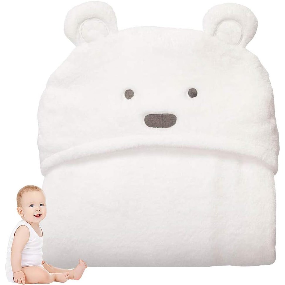 Baby Nursery Unisex - Asciugamano con cappuccio simpatico orso per