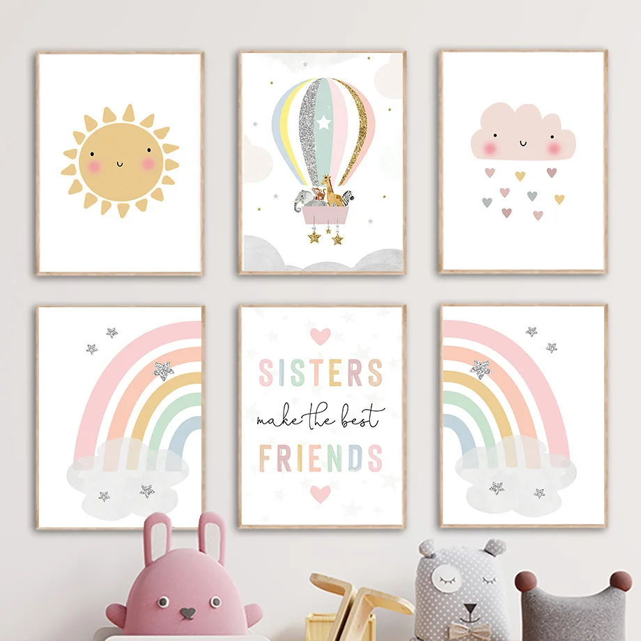 Baby Nursery Name Wall Art - Poster e Stampe Nordiche con Giraffa,