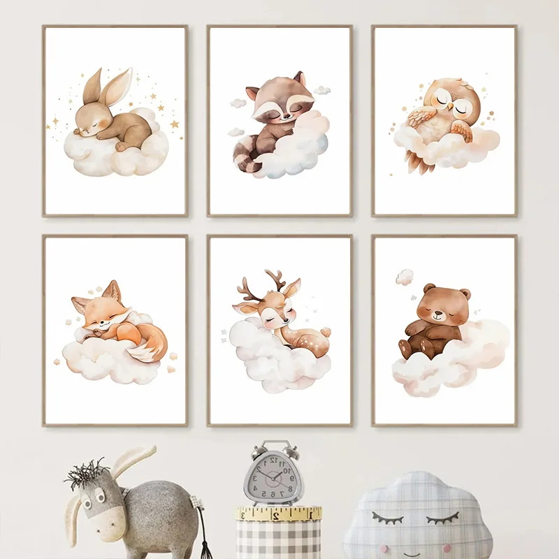 Baby Nursery Picture Frames - Quadro su tela con animali dei