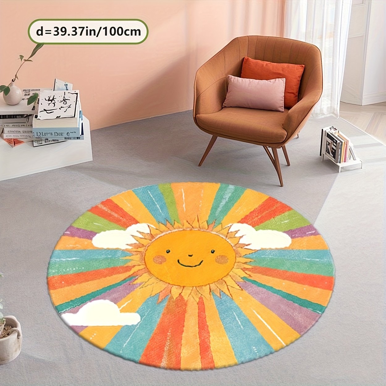 Baby Nursery Themes Girl - Carino Tappeto Rotondo in Peluche a