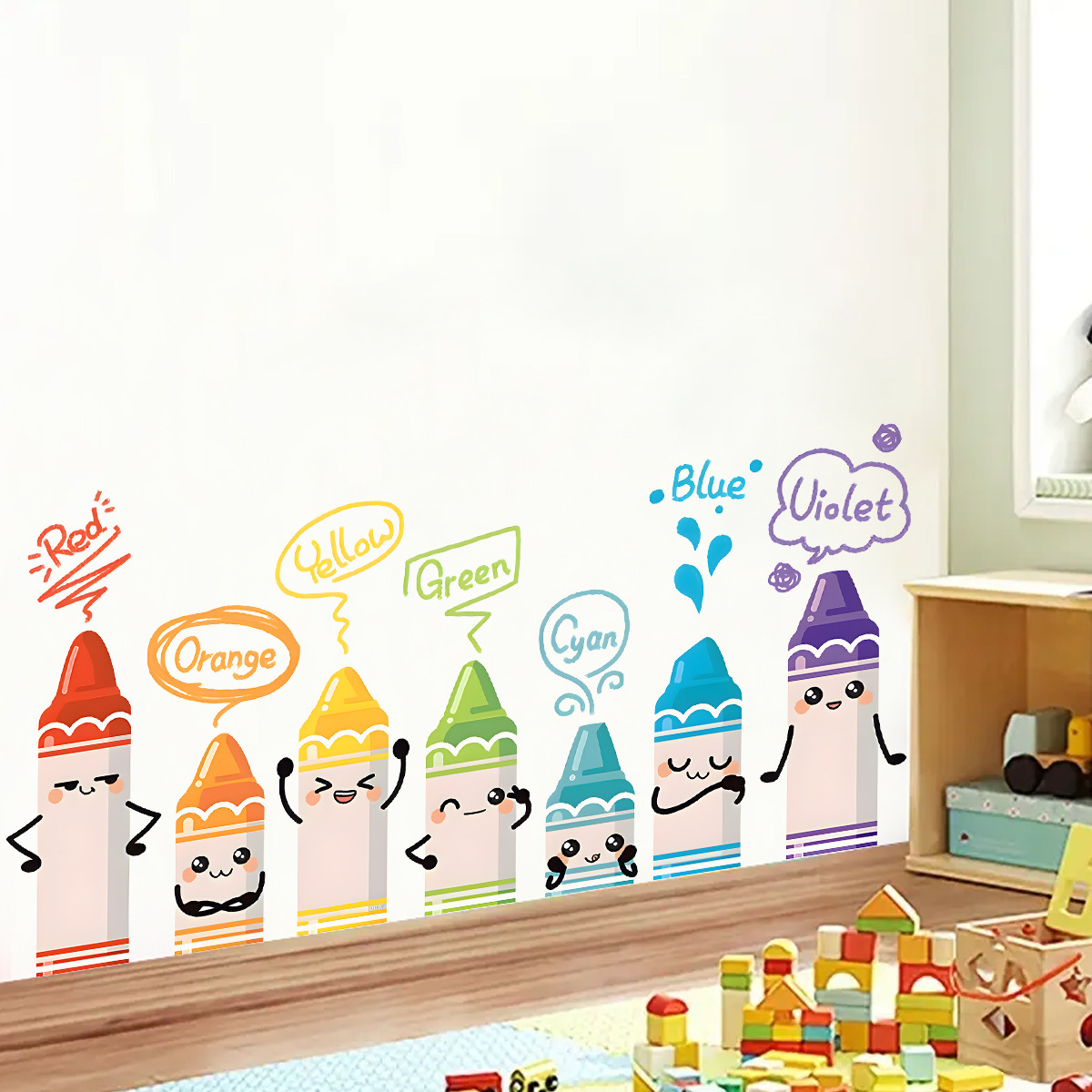 Baby Nursery Set Furniture - Adesivi murali con motivo a pastello