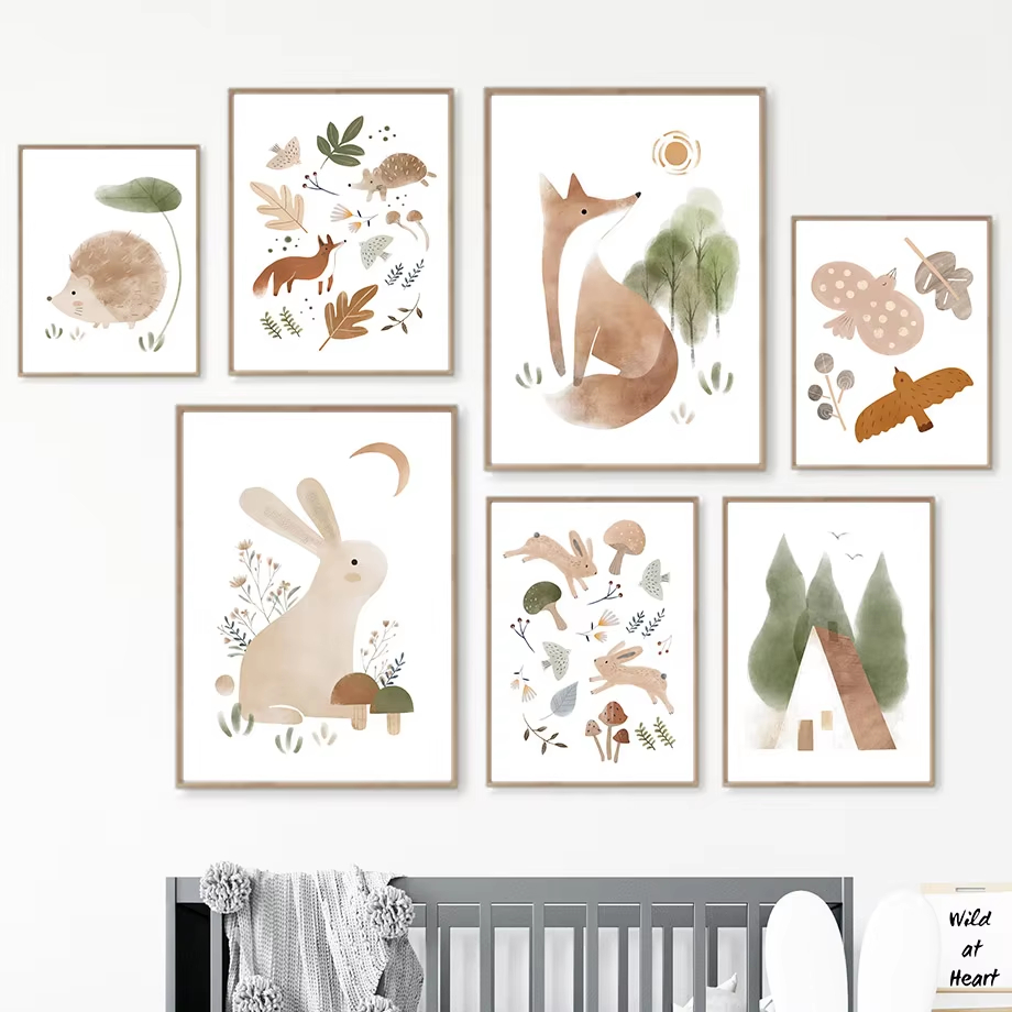 Baby Nursery Picture Frames - 1 pz (senza cornice) Quadro su