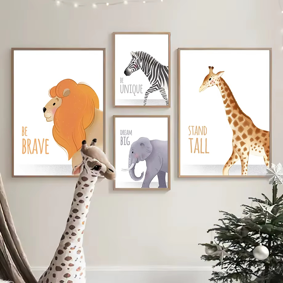 Baby Nursery Animal Pictures - Citazioni ispiratrici Nursery Wall Art Mural