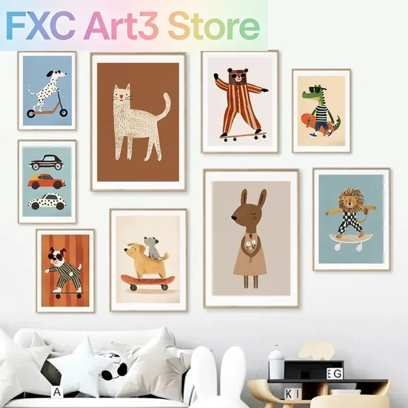 Baby Nursery Animal Pictures - 1 pezzo di poster senza cornice