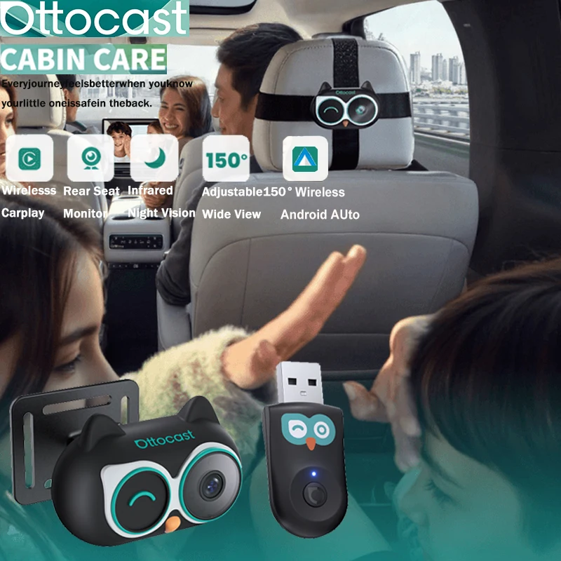 Baby Nursery Camera - Adattatore Wireless CarPlay Ottocast Cabin Care