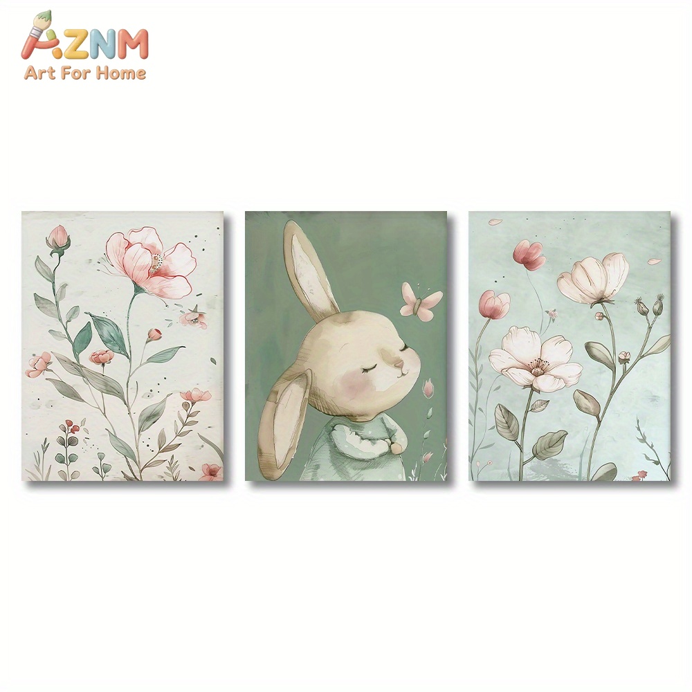 Set di 3 Quadri su Tela con Co - Baby Nursery Picture Frames recensione e prezzo