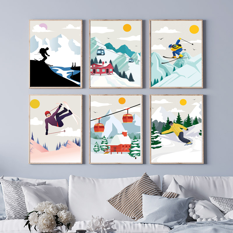 Stampa su tela minimalista con - Baby Nursery Mountain Theme recensione e prezzo