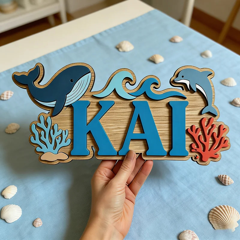 Insegna in legno personalizzat - Baby Nursery Name Wall Art recensione e prezzo