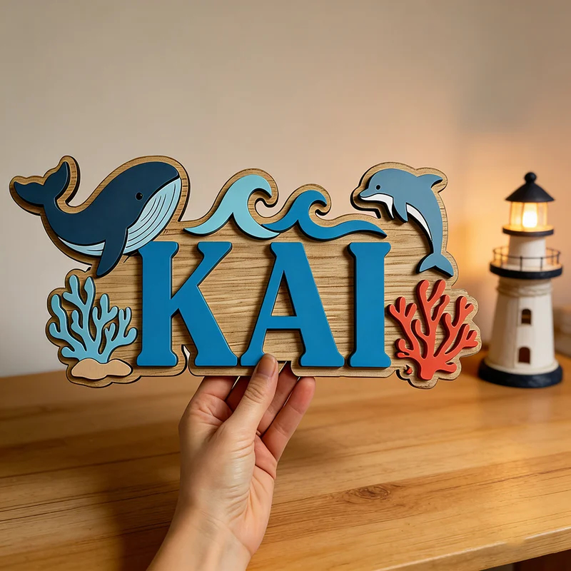Insegna in legno personalizzat - Baby Nursery Name Wall Art recensione e prezzo