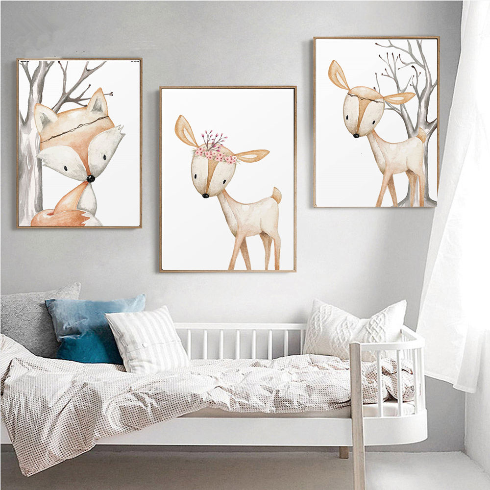 Cartoon Coniglio Poster Volpe  - Baby Nursery Animal Pictures recensione e prezzo