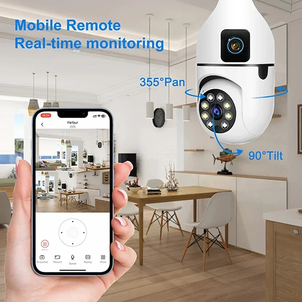 Telecamera IP WiFi E27 con Lam - Baby Nursery Camera recensione e prezzo