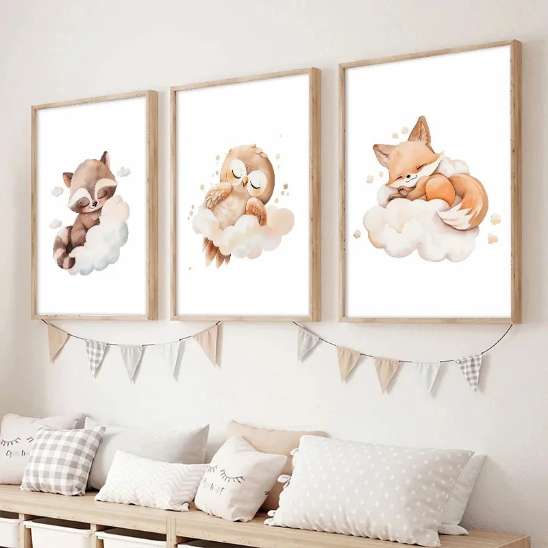 Quadro su tela con animali dei - Baby Nursery Picture Frames recensione e prezzo