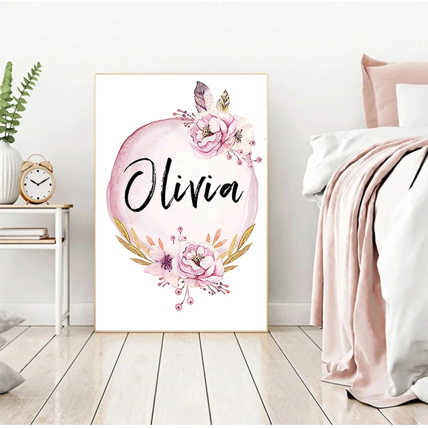 Stampe Artistiche per Camerett - Baby Nursery Name Wall Art recensione e prezzo