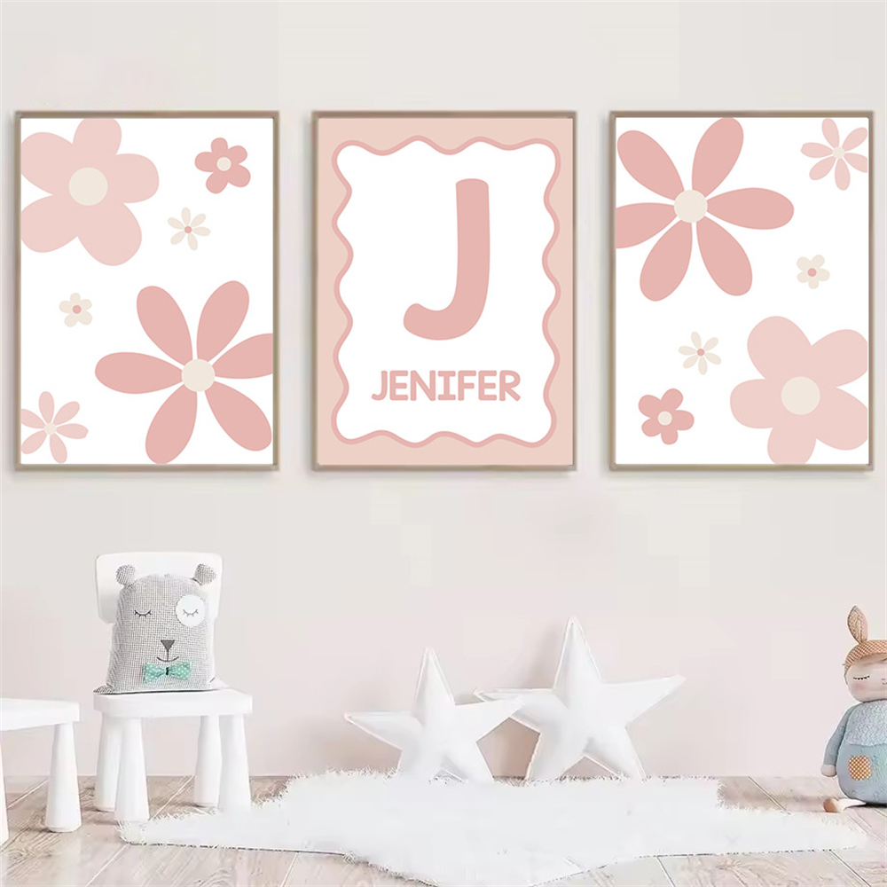 Poster con Margherite Rosa Car - Baby Nursery Name Wall Art recensione e prezzo