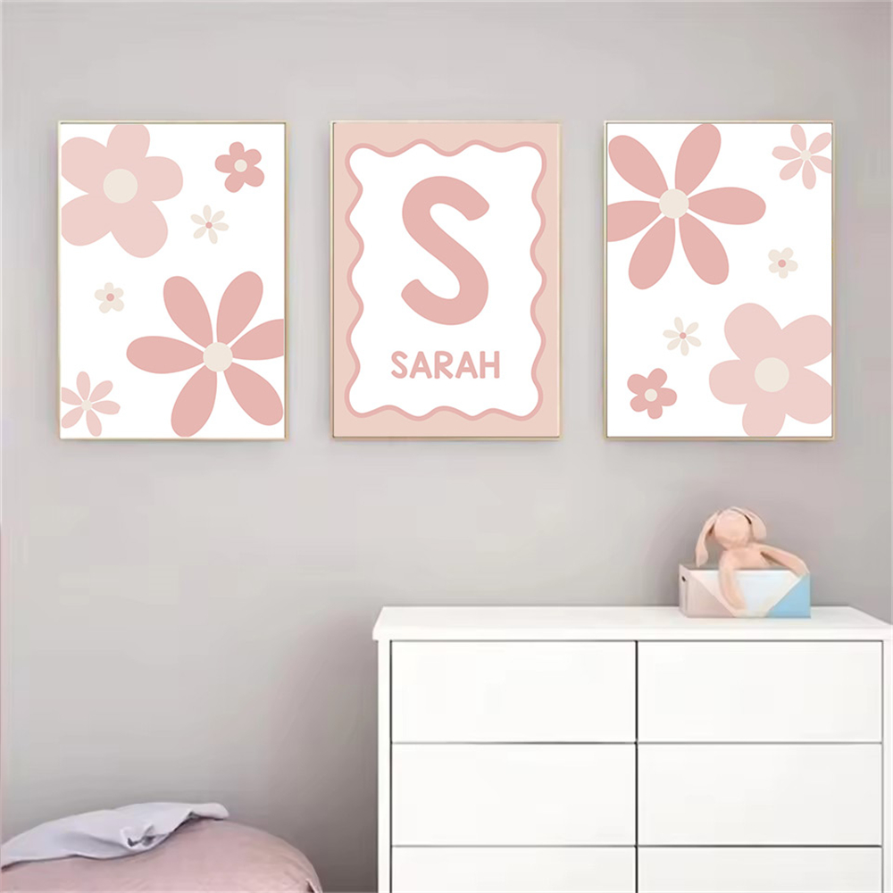 Poster con Margherite Rosa Car - Baby Nursery Name Wall Art recensione e prezzo