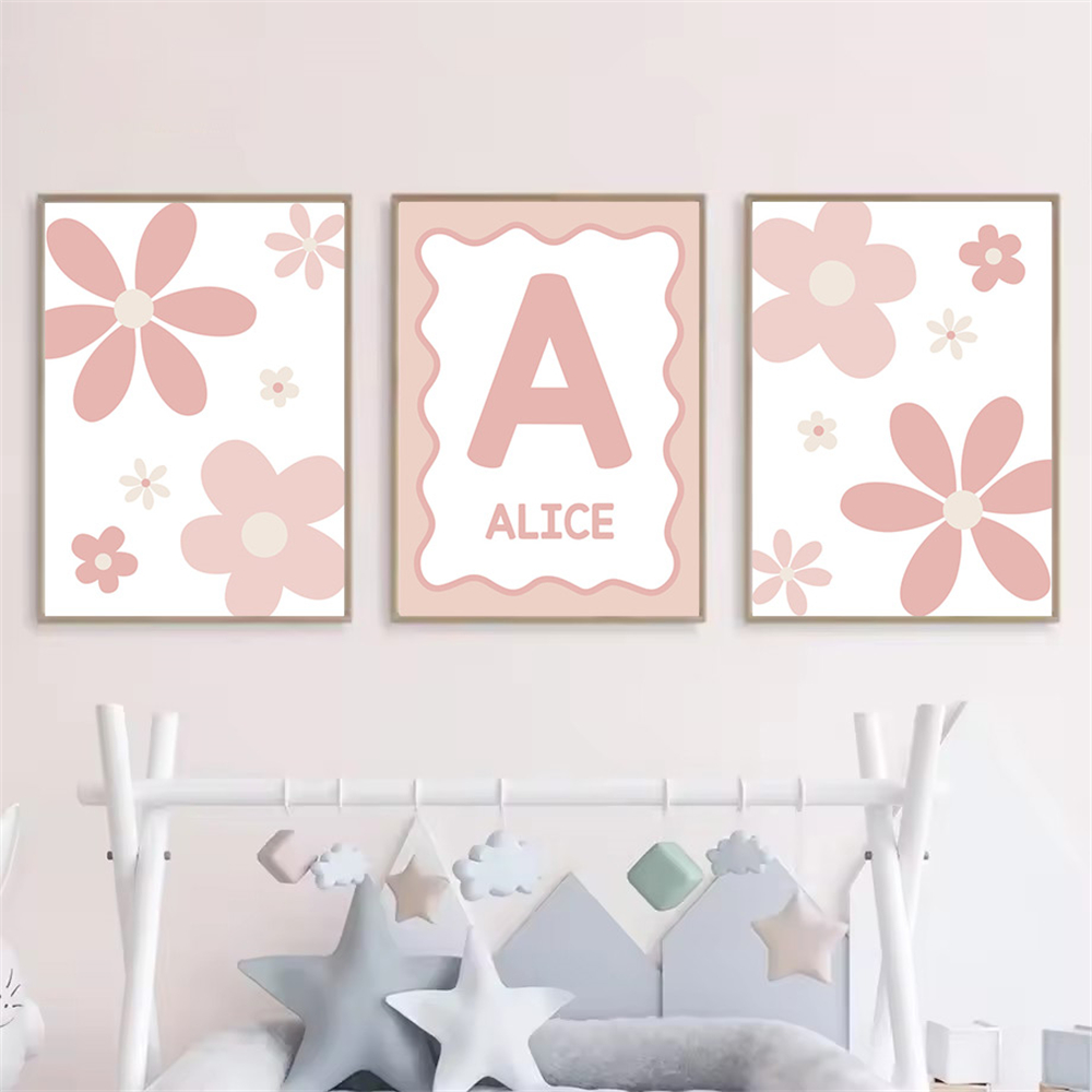 Poster con Margherite Rosa Car - Baby Nursery Name Wall Art recensione e prezzo