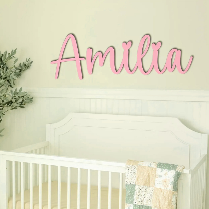Insegna in Legno Personalizzat - Baby Nursery Name Wall Art recensione e prezzo