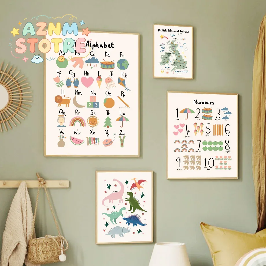 Mappa del Mondo degli Animali, - Baby Nursery Animal Pictures recensione e prezzo