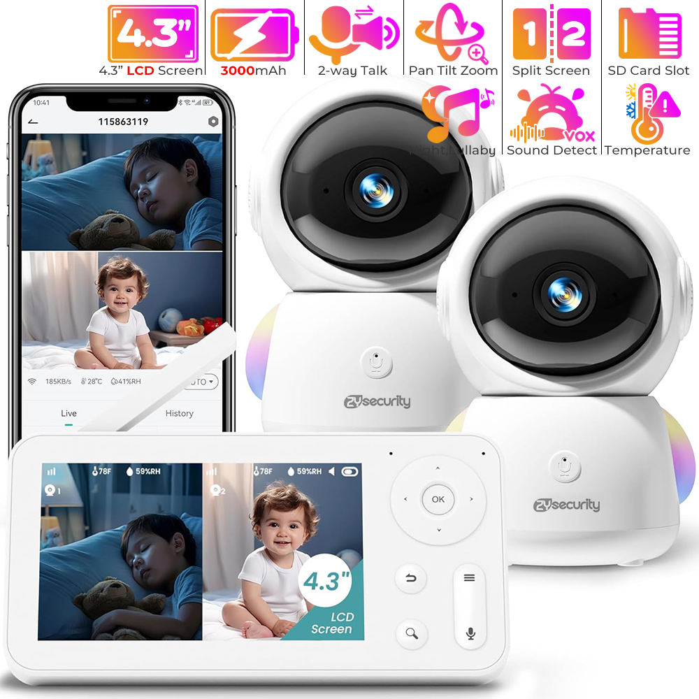 Baby monitor 2K con 2 telecame - Baby Nursery Camera recensione e prezzo