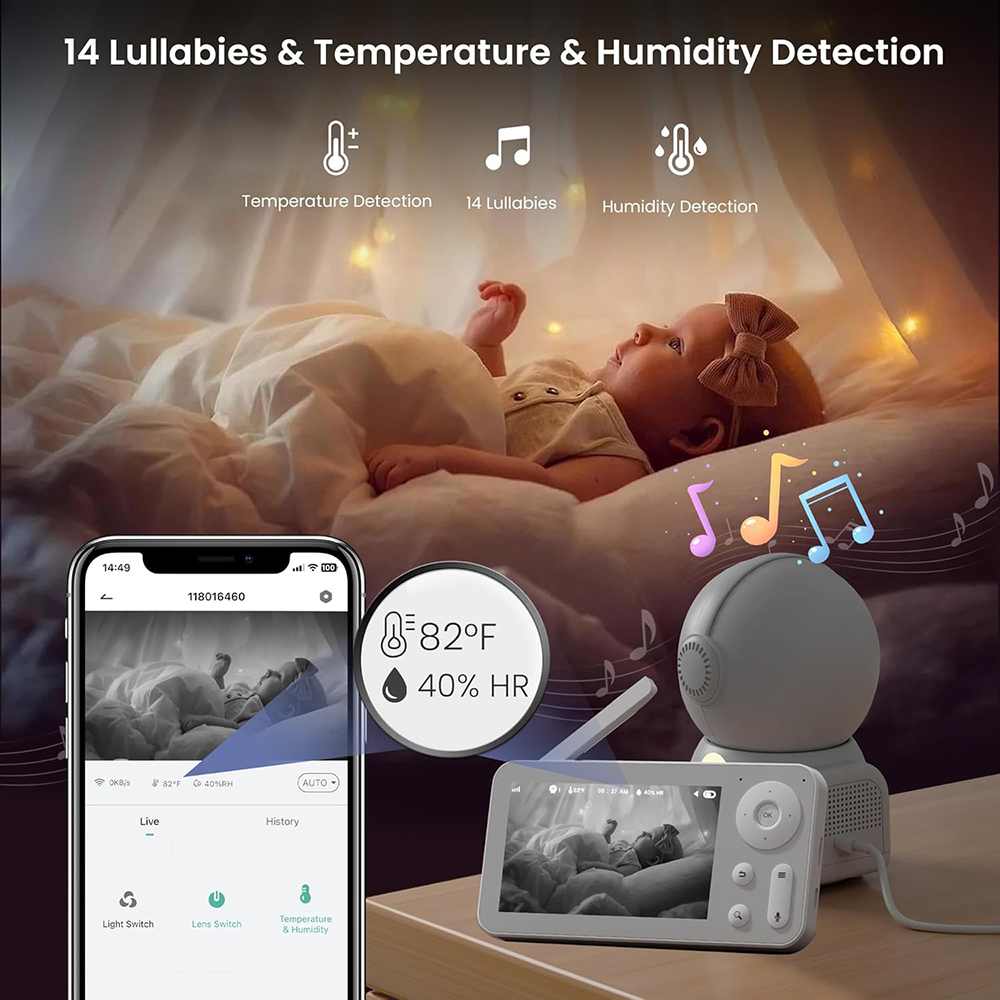 Baby monitor 2K con 2 telecame - Baby Nursery Camera recensione e prezzo