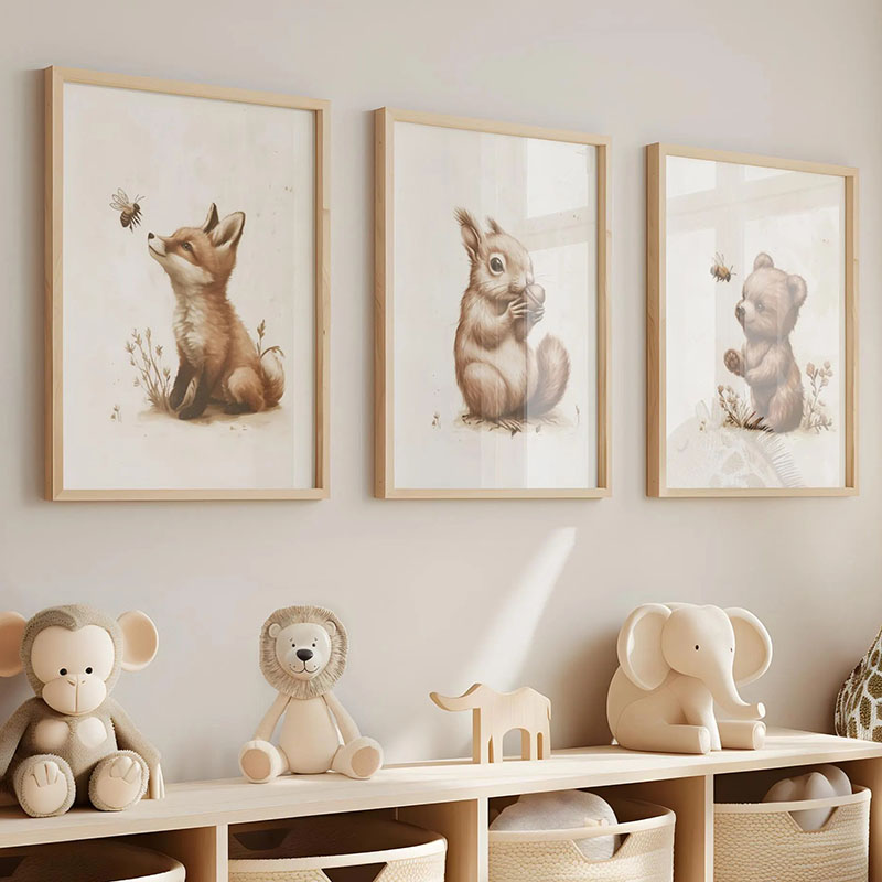 Poster di Animali: Orso, Conig - Baby Nursery Animal Pictures recensione e prezzo